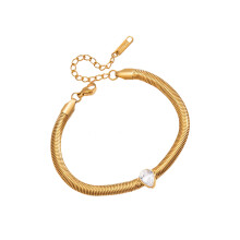 Modieuze minimalistische zirkoonarmband,-JDB0112229 1