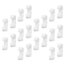 Verpakking met 20 stuks plastic kabelclip voor het organiseren-5