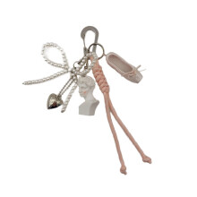 Delicate Tiny Ballet Shoe Keychain Ornament Handmade Fashion