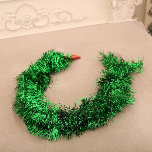 Guirlanda de Natal de papel alumínio com enfeites brilhantes, 71 polegadas (180 cm) 1