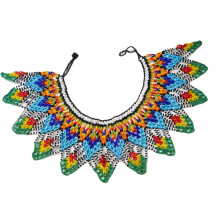 Contemporary Geometric Beaded Lariat Necklace Edgy-Y0313 1