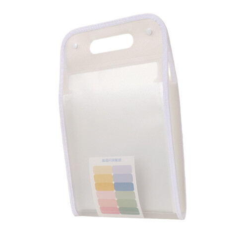 Ergonomic A4 File Folders Expandable File Bag Organizers-White