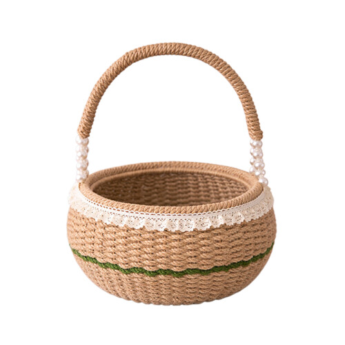 Beautiful Designed Natural Fabric Bin Perfect As Decorative-3