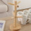 Wooden coffee mug tree stand with 8 hooks 3