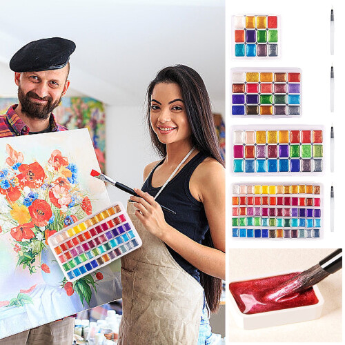 20-Color Pearl Watercolor Paint Set