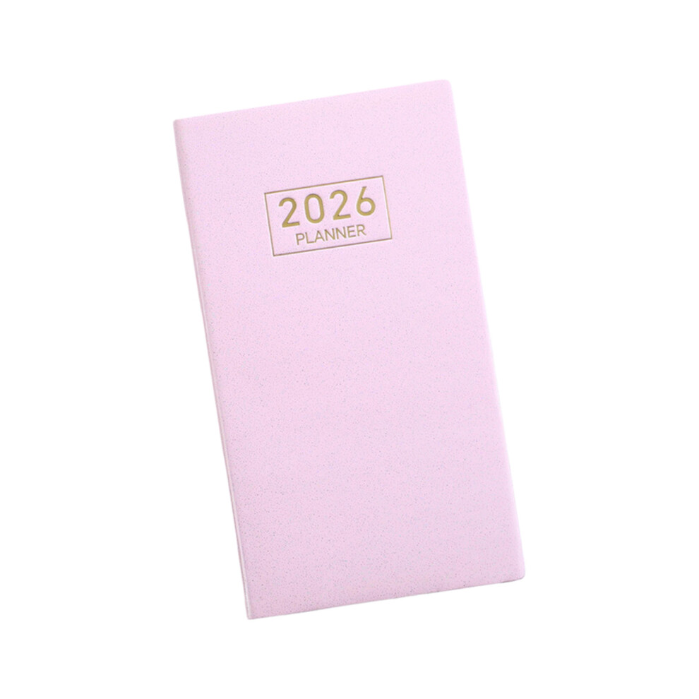 2026 A6 Notebook Mini Hardcover Notebooks Pocket Notepad- Pink 7754004217447