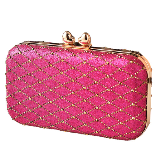 Trendy Geometric Shape Shoulder Bag with Quick Access-Hot Pink