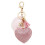 Beautiful Diamonds Like Heart Key Ring Accessory With-Pink 1