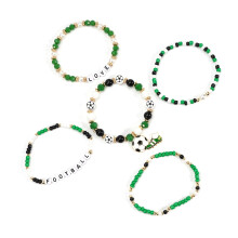 Bracelet de perles de verre multicolore élégant,-Section 1