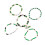 Bracelet de perles de verre multicolore élégant,-Section 1 1