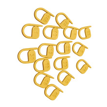 16Pcs Numbered Stitching Markers Clip Plastic Stitching-Yellow