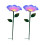 2 Stücke Elegante Schmiedeeisen Blumenform-dunkelblau 1