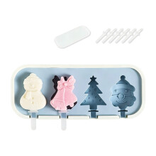 Ensemble de moules à crème glacée en-Sapin de Noël bleu