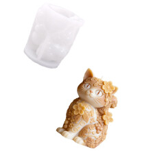 Food Grade Silicone Cats Mould For Crafting Unique Scented Candle