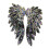 Toppe termoadesive ricamate con paillettes e perline a forma di ali d'angelo, ideali per decorare abiti e tende, multicolore. 4