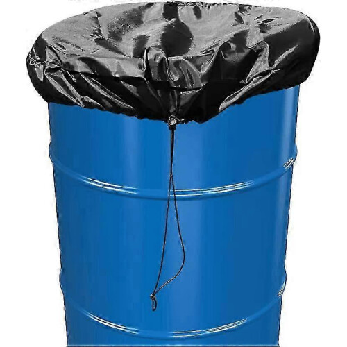 Stretchable Adjustable Drum Cover, Water Storage Rain Barrel Cover with Drawstring, UV Coated 1