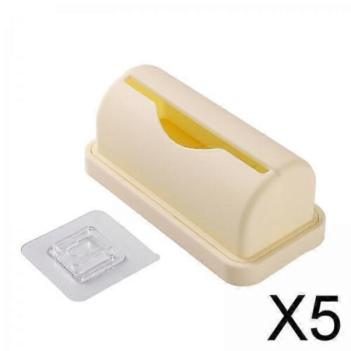 Wall Mounted Trash Bag Dispenser Storage Box, 5-Pack ABS Organiser for Kitchen Bathroom 1
