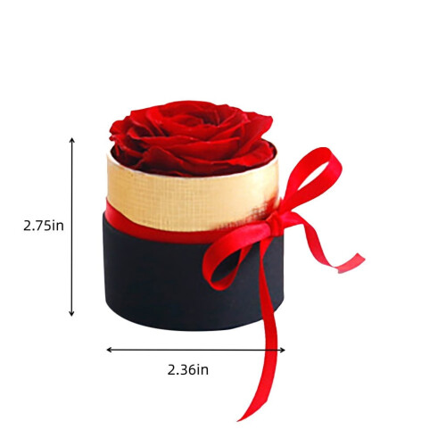 Preserved Real Rose in Black Box – 1 Rose 2