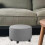 Round footstool cover gray stretch dustproof 1 piece 5