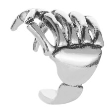Edgy Skeleton Hand Spine Bone Ear Cuff Alloy Body-silver