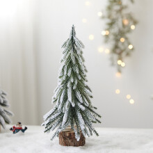 Christmas Tree Mini Decoration with Snow Effect Green