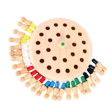 Scacchi colorati in legno, gioco di memoria, 16,5x16,5x2 cm, giocattolo per bambini
