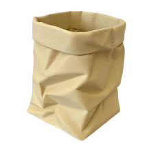 Unieke gekreukte papieren zakvorm Penbeker Plastic-Khaki