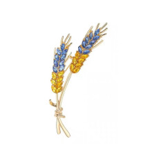 Alloy Wheat-Shaped Brooch for Ladies' Coats and Suit Chest Decoration