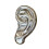 Broche polyvalente en forme d'oreille minimaliste moderne-Argent 1