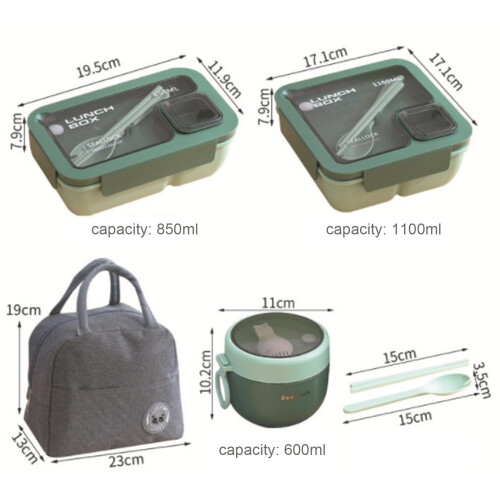 Boîte à lunch portable Giyblacko, compatible micro-ondes et étanche 2