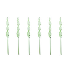 Set mit 6 zarten Glasblüten als Ornament, handwerklich-Nr.36