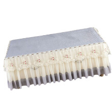 Tea Table Cover Velvet Lace Long Tablecloth For Family-grey