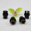 蒸汽清洁器黄铜尼龙刷头替换件 6个 4