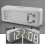 White Makeup Mirror with Alarm Clock and LED Light 1
