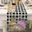 Easter Bunny Table Runner Clear Print Vibrant Color 5
