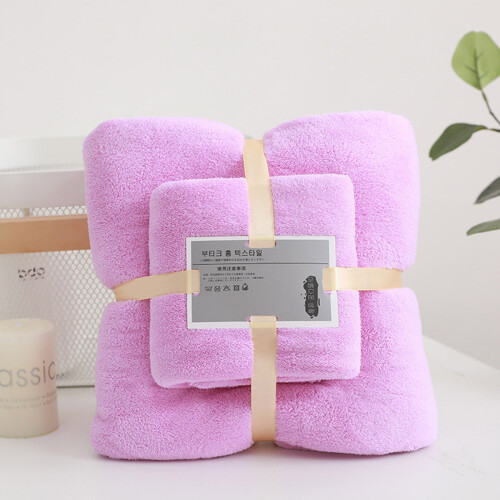 Travel Towel Set Microfiber Quick-Dry Purple 2-Piece 1