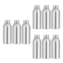 9Sets Leere Aluminium Flaschen Lotion Spray Silber