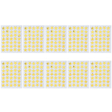 10Stk Goldene Sternaufkleber Für Belohnung Schulmotivation