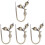 4Pcs Rustic Leaf Green Metal Curtain Hooks Tiebacks Decorative Hooks 1