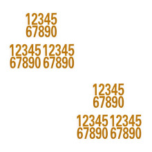 2 Pcs Patch Stickers Reflective Design Number