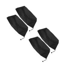 4Pcs Black Weatherproof Drawstring Covers for 55 Gallon Water Barrels