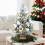 Blue Falling Snow Christmas Tree with Lights 12cm 4
