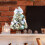 Blue Falling Snow Christmas Tree with Lights 12cm 5