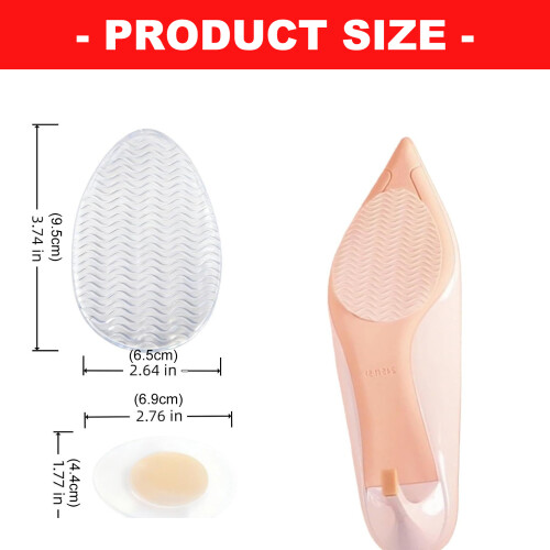 5 Pair Safety Inserts Soles Protector Rubber Texture for Women 2