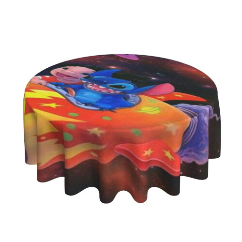 Stitch Space Adventure Round Tablecloth 60 in Polyester 1