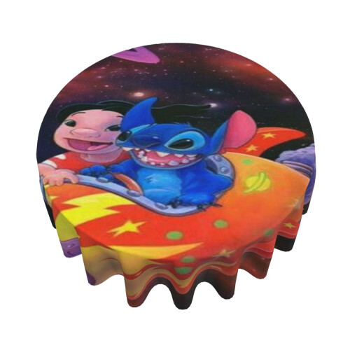 Stitch Space Adventure Round Tablecloth 60 in Polyester 2