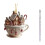 Coffee Cup Christmas Tree Ornament Snow House Design 1 Pack 1