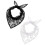 Lace Triangular Scarf Styling Headwrap Bandana for Women-White 2