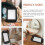 Mizh rectangular rearview makeup mirror black 1 pc 3