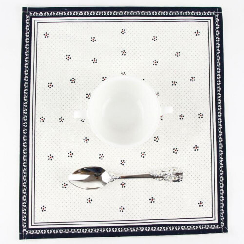 Künstlerisch gestalteter Platzdeckchen-Stoff, 13,7 x 12,2 Zoll 2